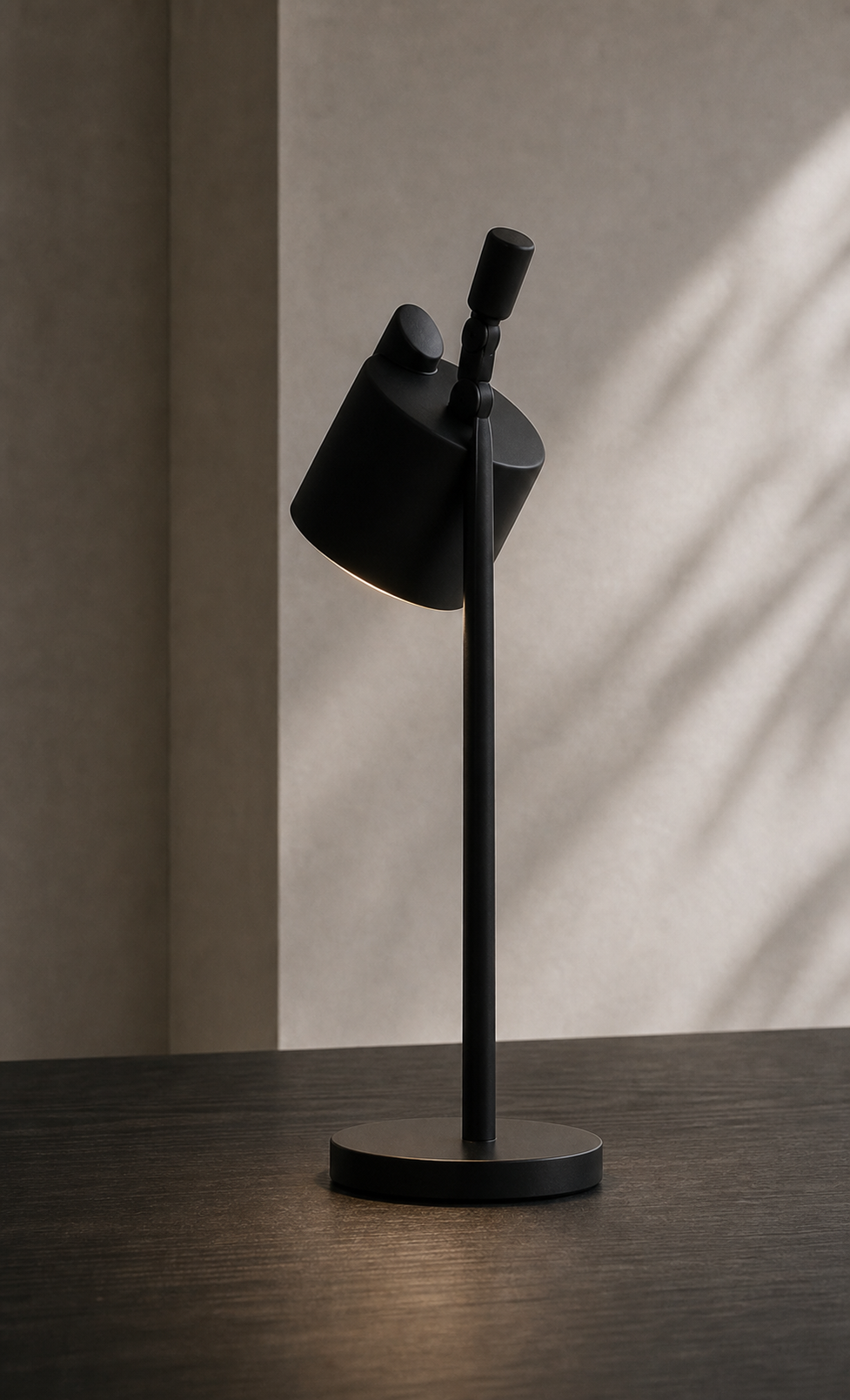 Black Task Lamp rear view