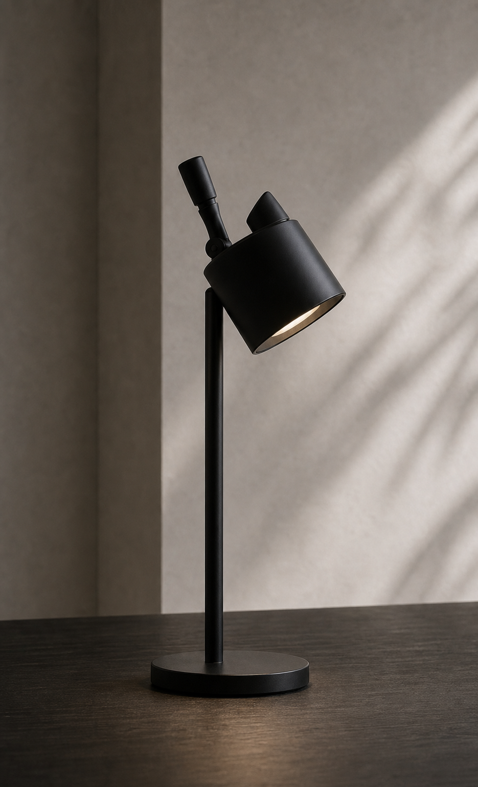 Black Task Lamp side view